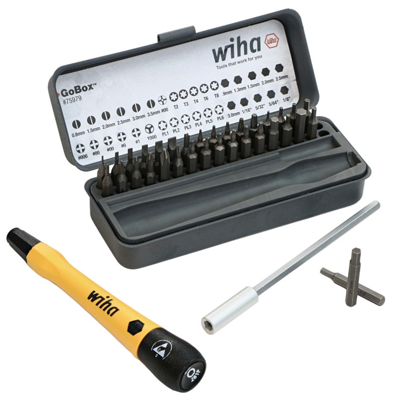 ويها مجموعة لقم صغيرة دقيقة من Wiha 75979 مكونة من 36 قطعة من GoBox Electronics ESD - Image 4